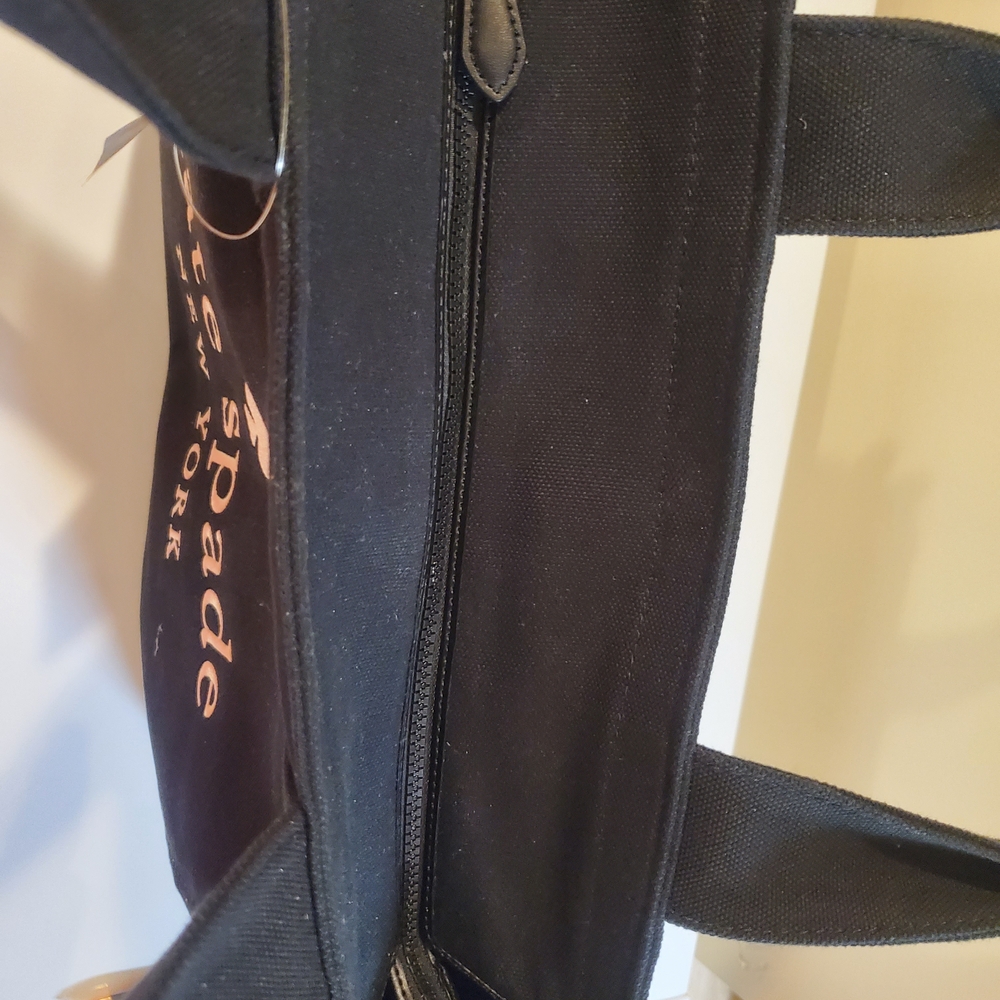 Kate Spade New York Black Canvas Tote Bag - Picture 5 of 6